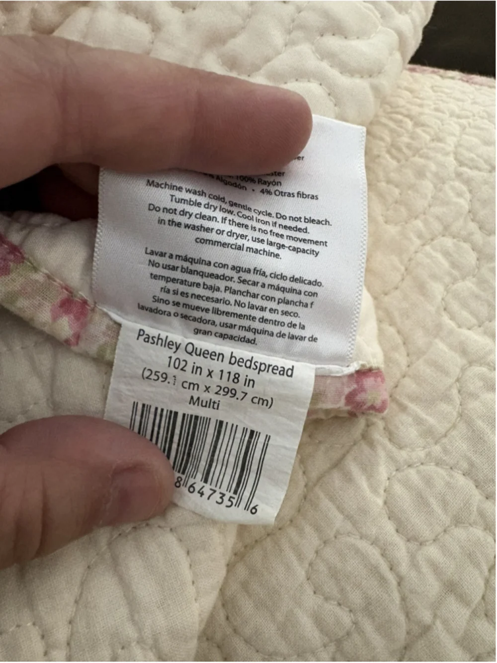 Better Homes & Gardens pashley Queen bedspread Quilt 102 x 118 “